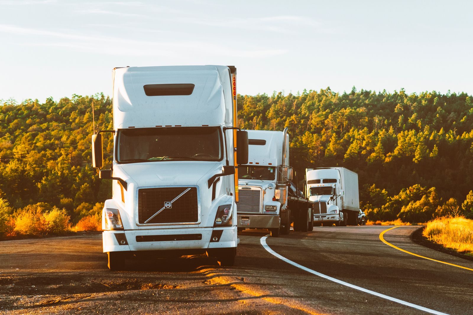 An ARJ Logistics tractor and trailer on an Atlantic Canada highway